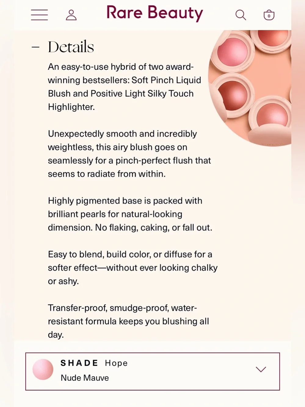 Rare Beauty Luminous Powder Blush 🩷